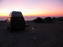 Wohnmobil Am Strand, Abendstimmung