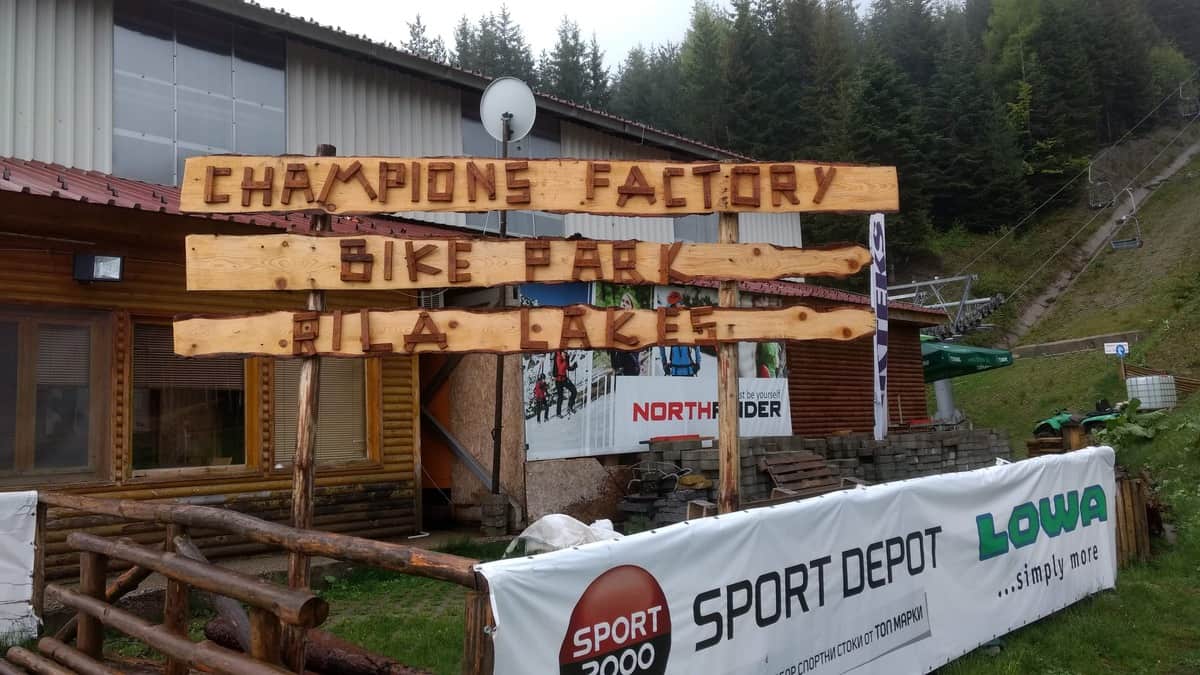 Holzschild Bike Park