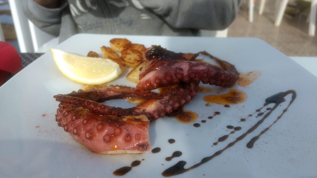 Oktopus auf Teneriffa Essen