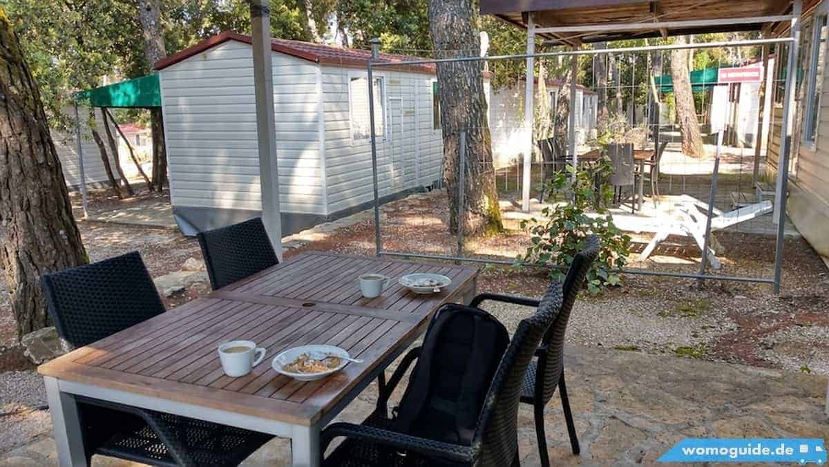 Mobilheim In Biograd, Terasse