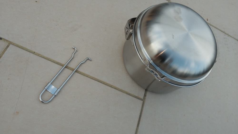 Leichtes Edelstahl Geschirr, Pfanne Als Deckel