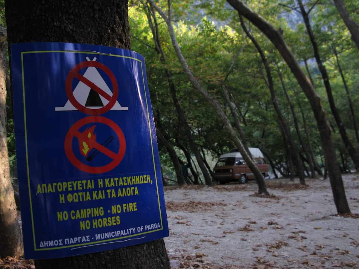 No Camping in Gliki