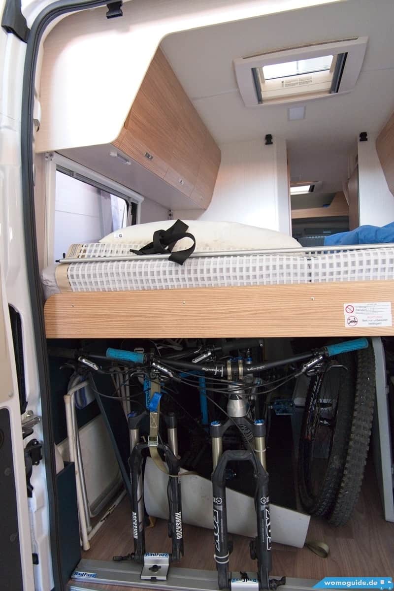 Platzverhältnis Stauraum-Bett