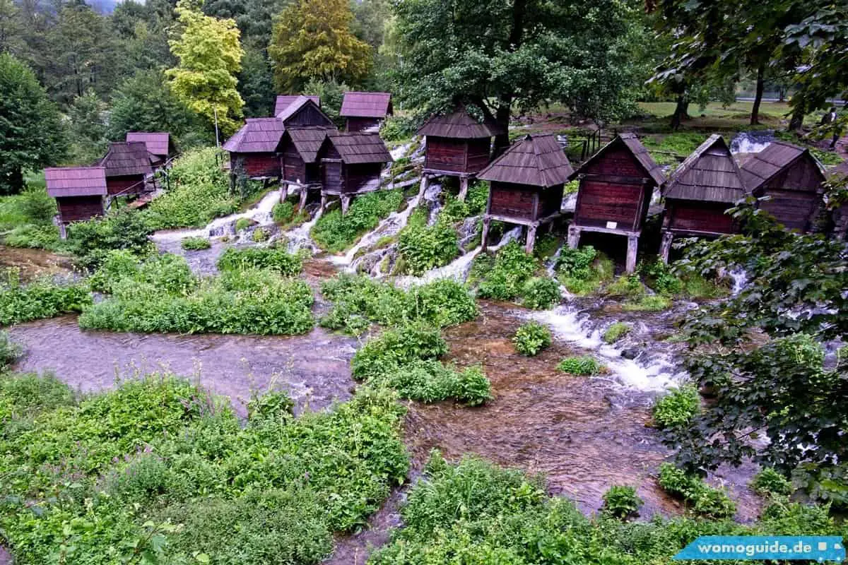 Wassermühlen am Plivsko Jezero bei Jajce