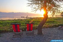 Sonnenuntergang Am Shkodra-See