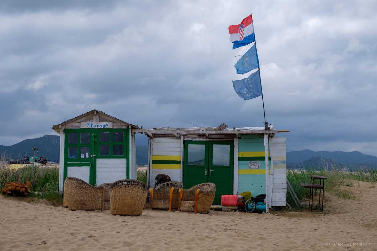 Kite-Station An Der Neretva-Mündung