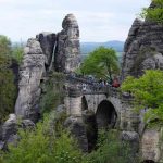 Die Basteibrücke In Der Sächsischen Schweiz