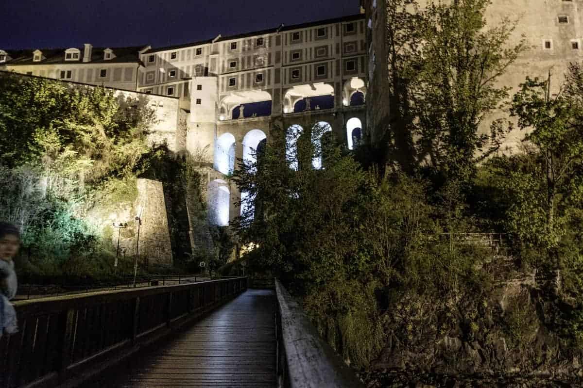 Cesky Krumlov Bei Nacht