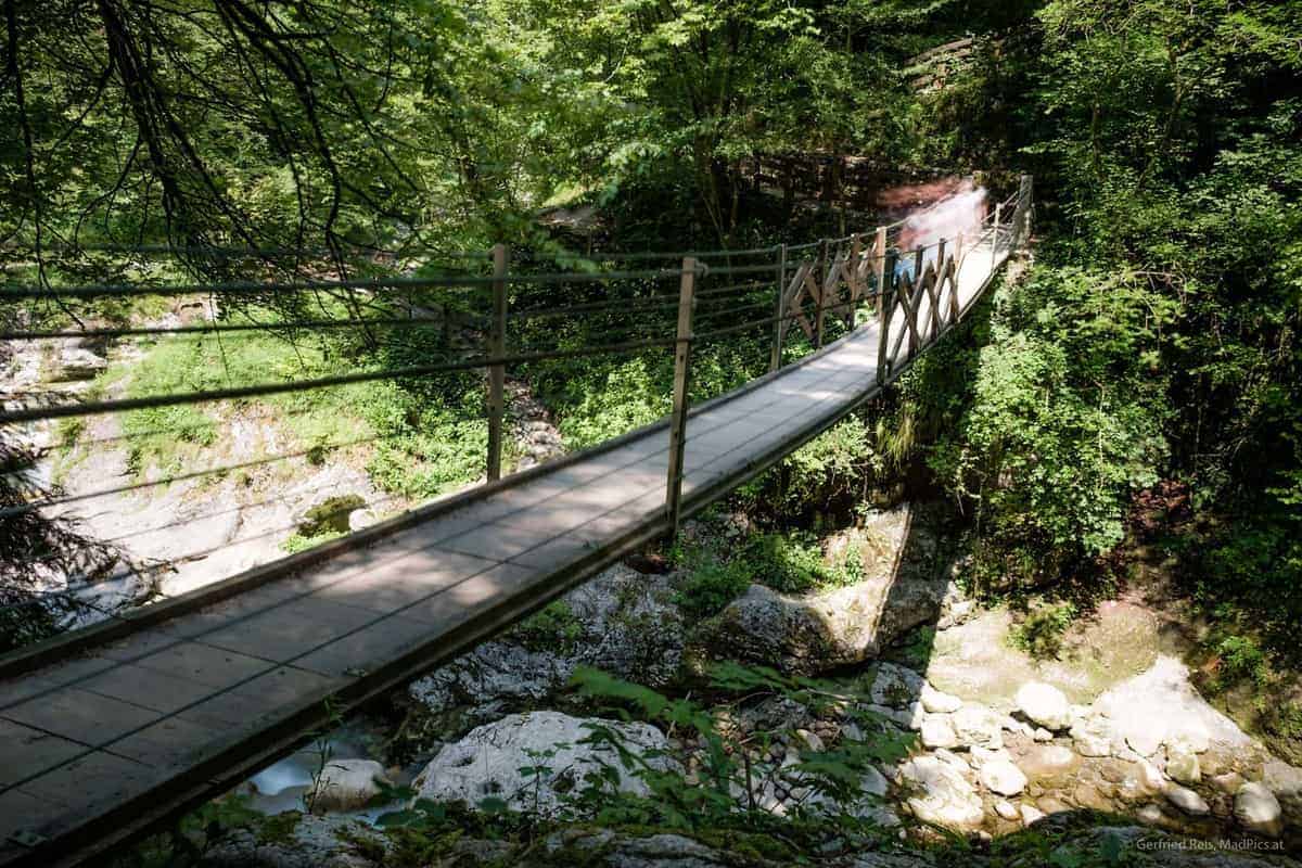 Brücke In Der Tolmin-Klamm