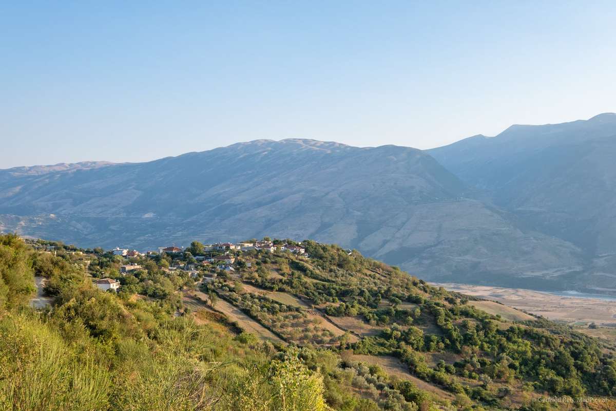 Albanische Panoramen Bei Abendlicht