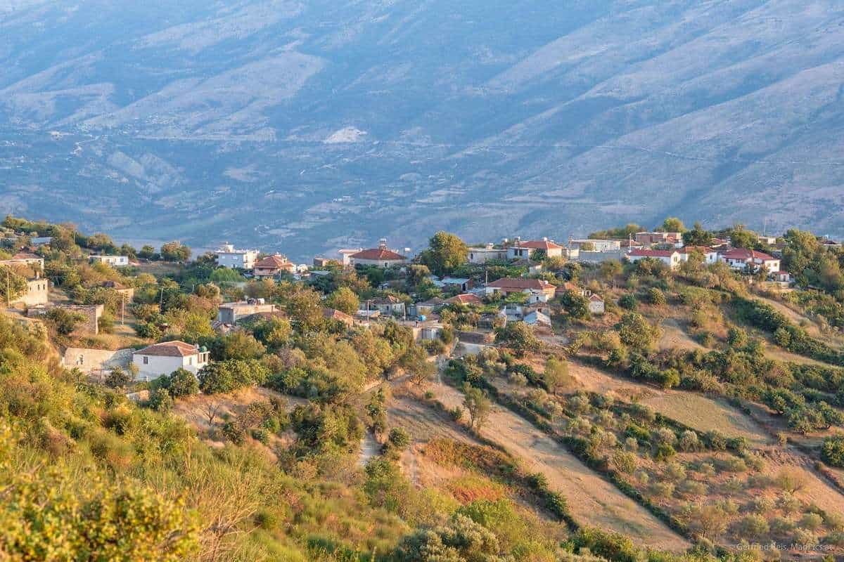 Albanische Panoramen Bei Abendlicht