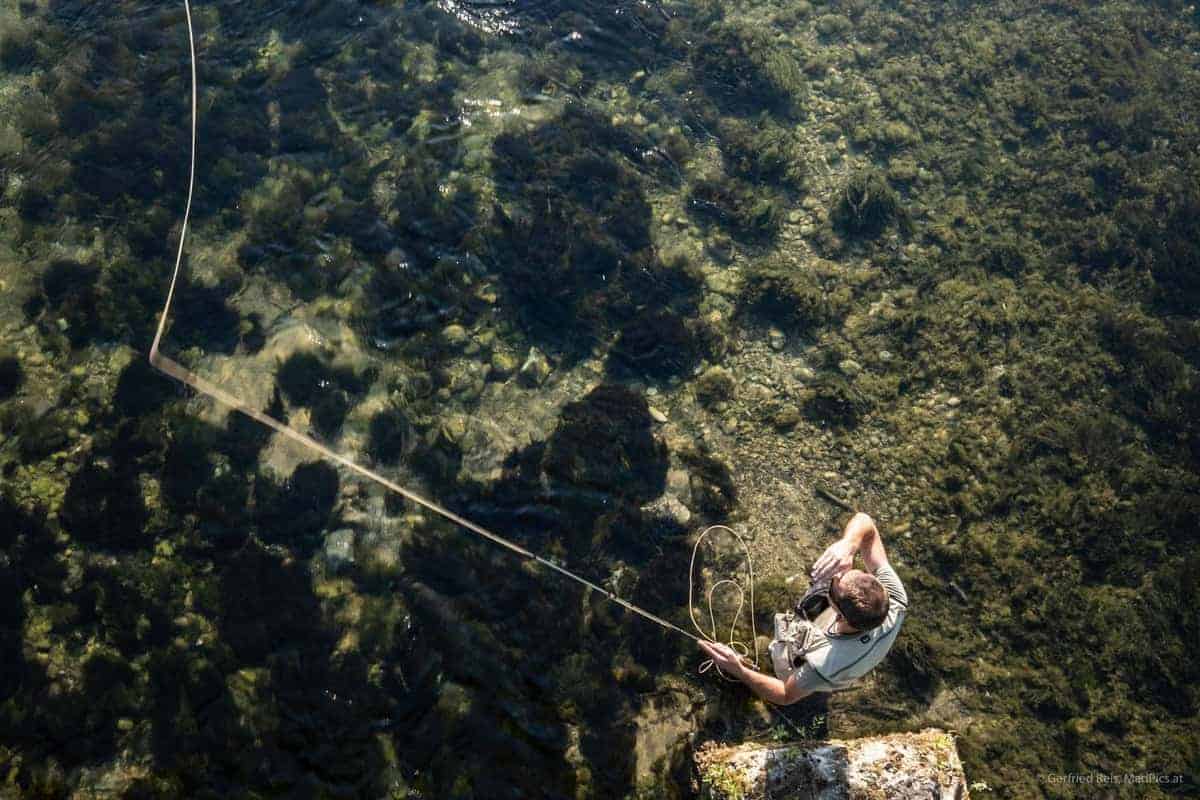 Fligenfischer Im Fluss