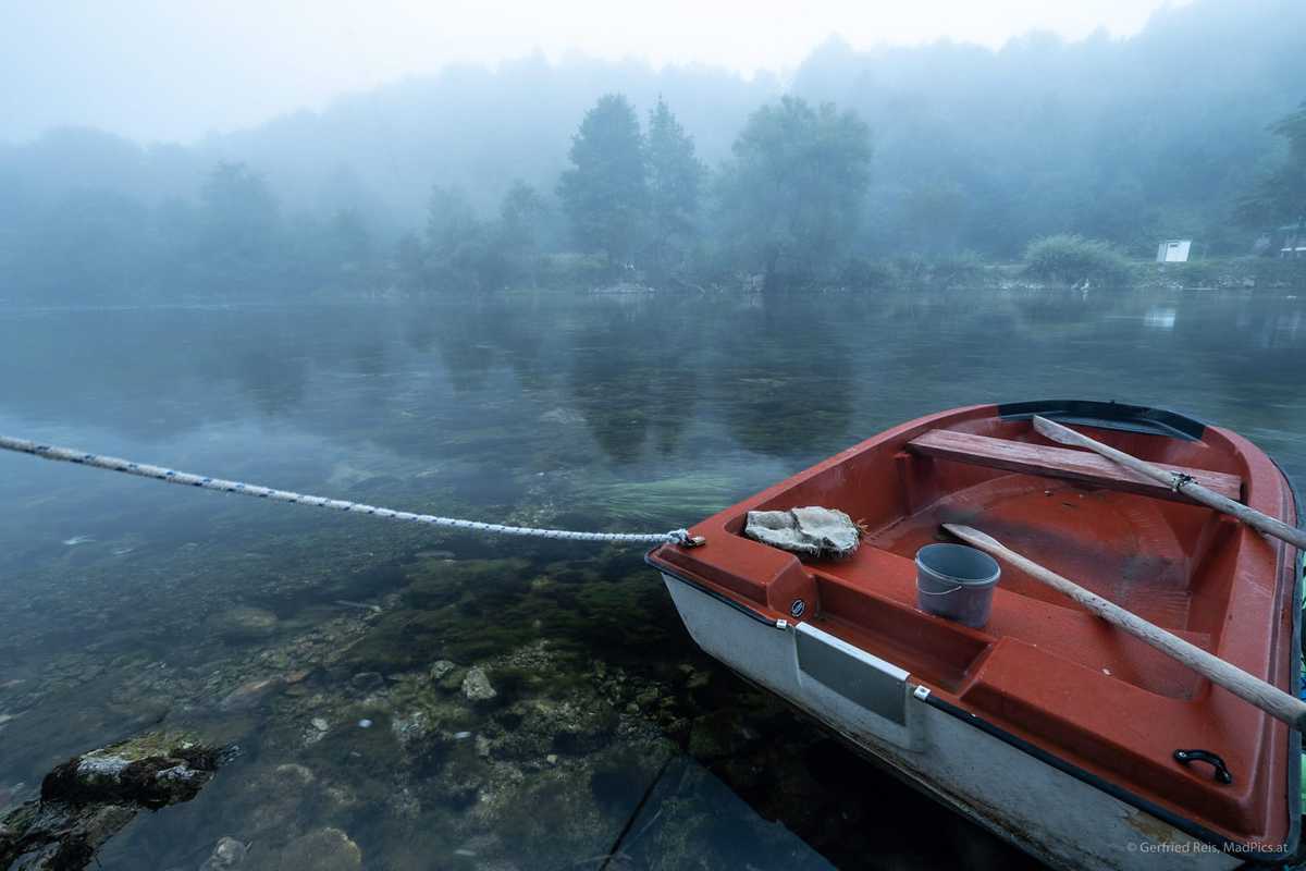 Boot An Der Una Im Una-Nationalpark