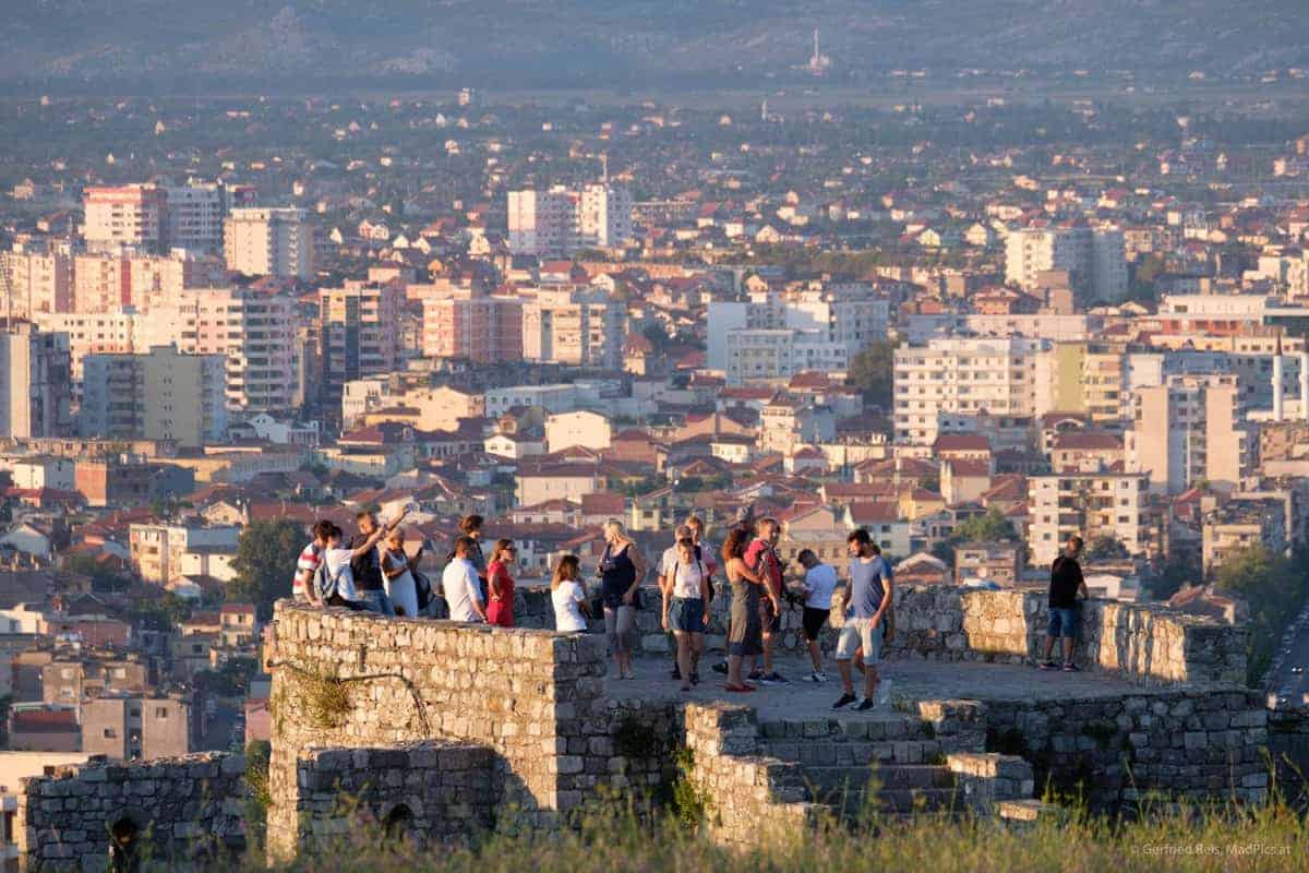 Shkodra von der Festung gesehen