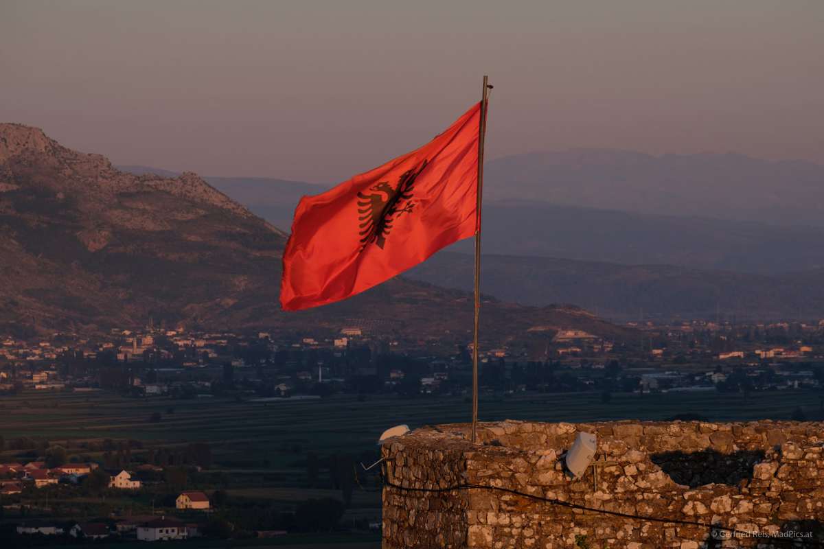 Ausblick Von Burg Rozafa, Shkodra