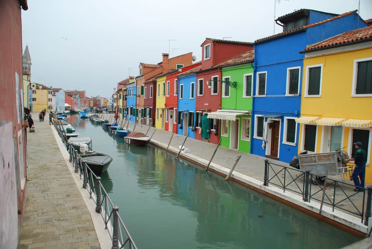 Bunte Haüser In Venedig