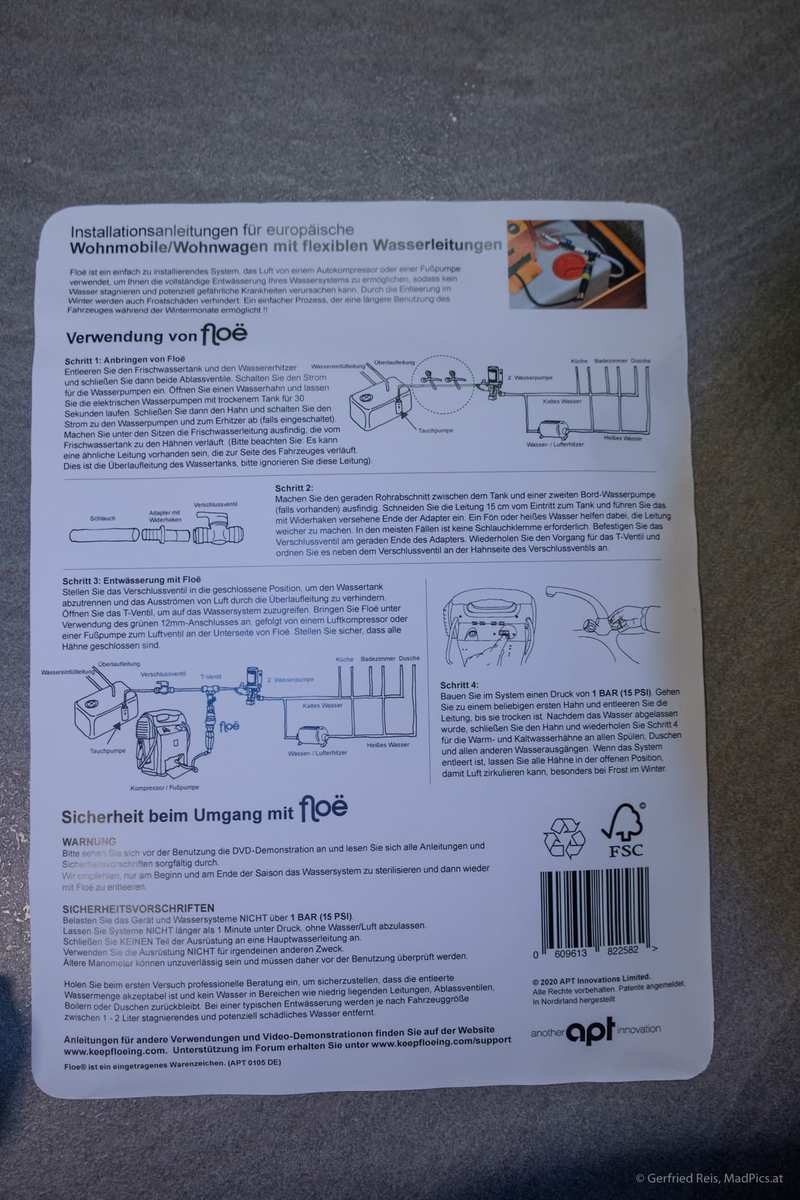 Floe-System Gegen Frostschaden Im Wohnmobil: Anweisungen