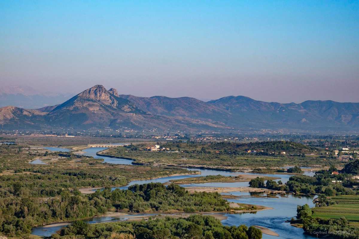 Flusslandschaft Albanien Bei Shkodra