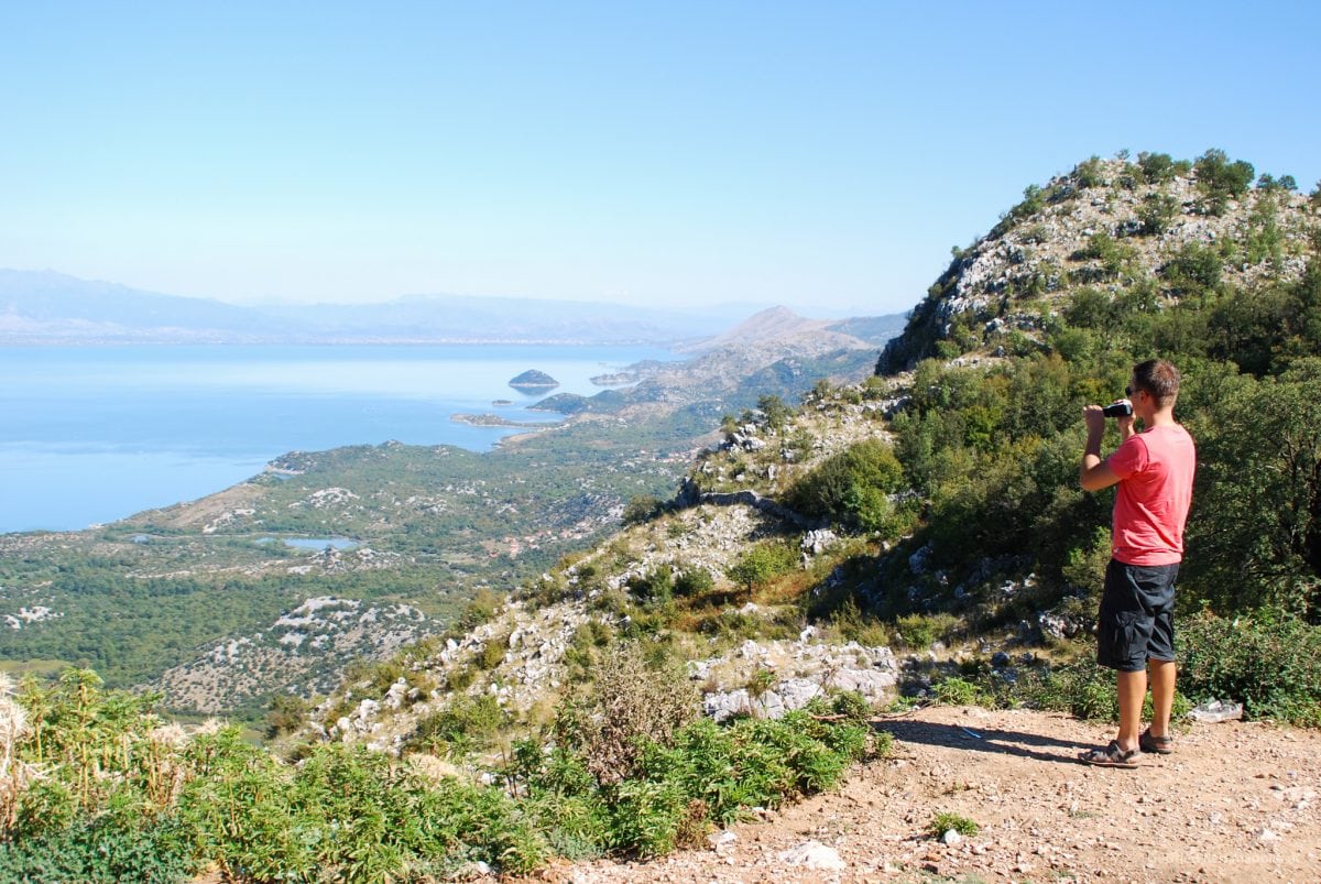 Blick über den Lake Shkodra in Montenegro