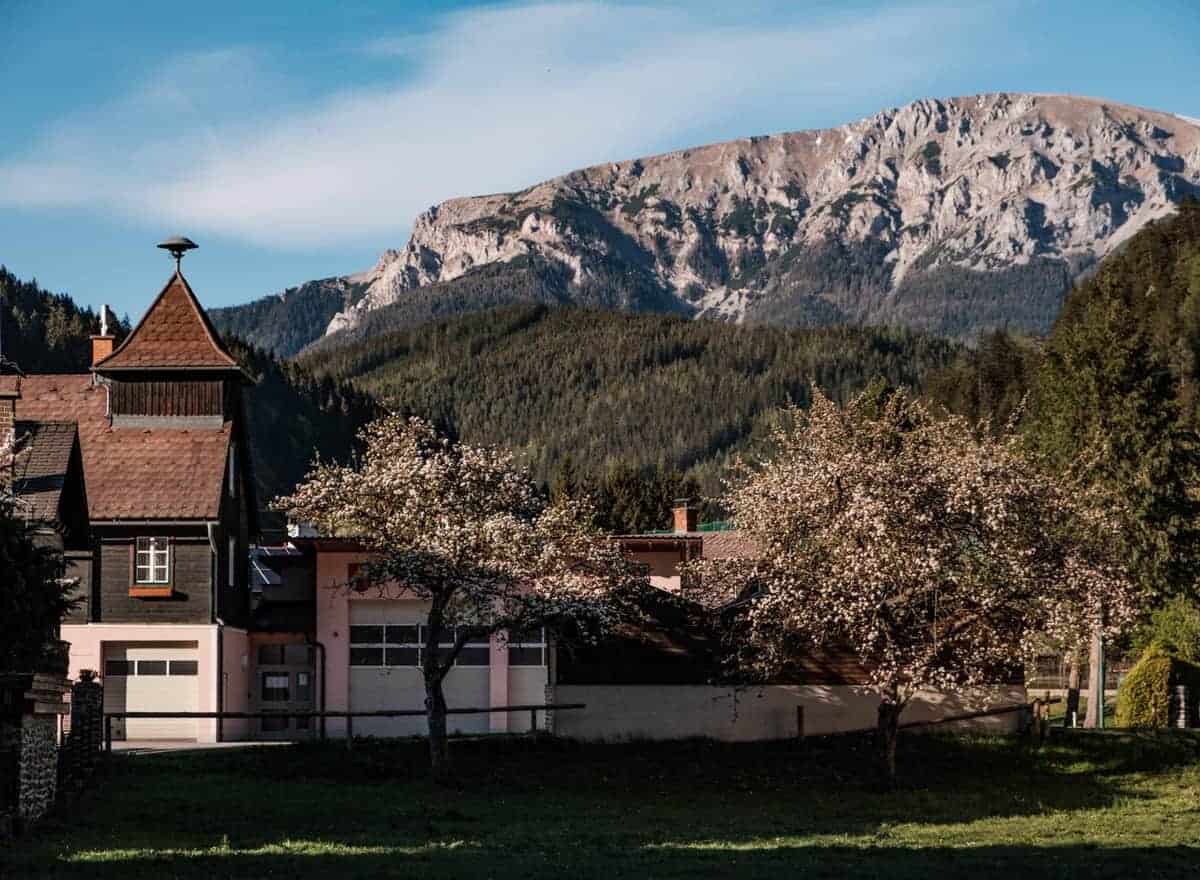 Blick Auf Die Rax Von Kapellen Aus