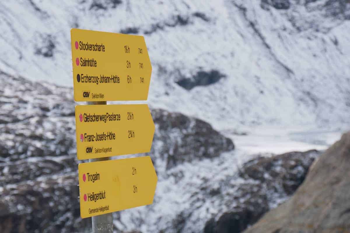 Wander-Wegweiser Am Glockner-Tor