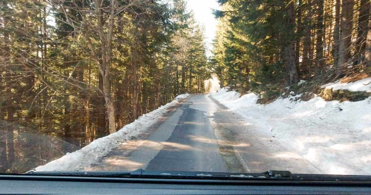 Fahrt Mit Dem Wohnmobil Über Eis