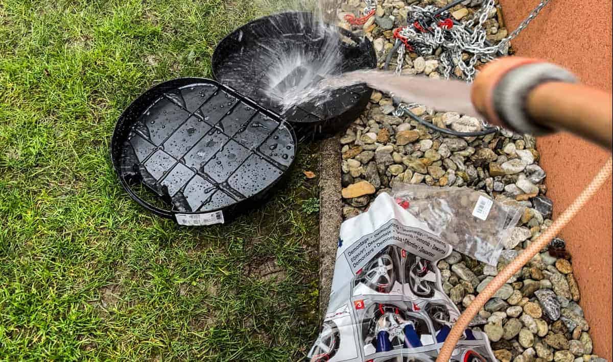 Abspülen Der Schneeketten