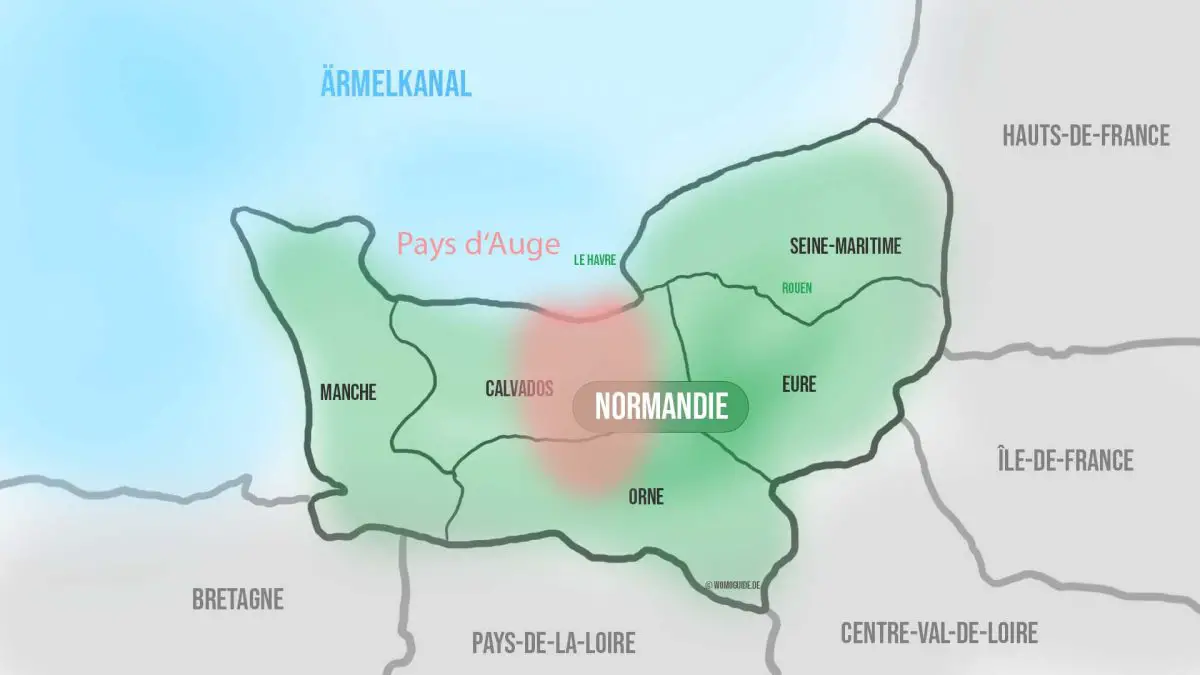 Das Pays d'Auge mit der Blumenküste in der Normandie