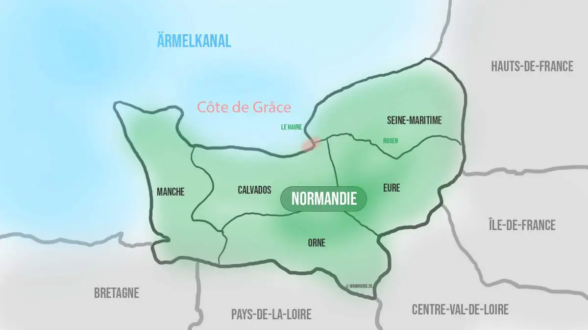 Côte de Grace - Lage