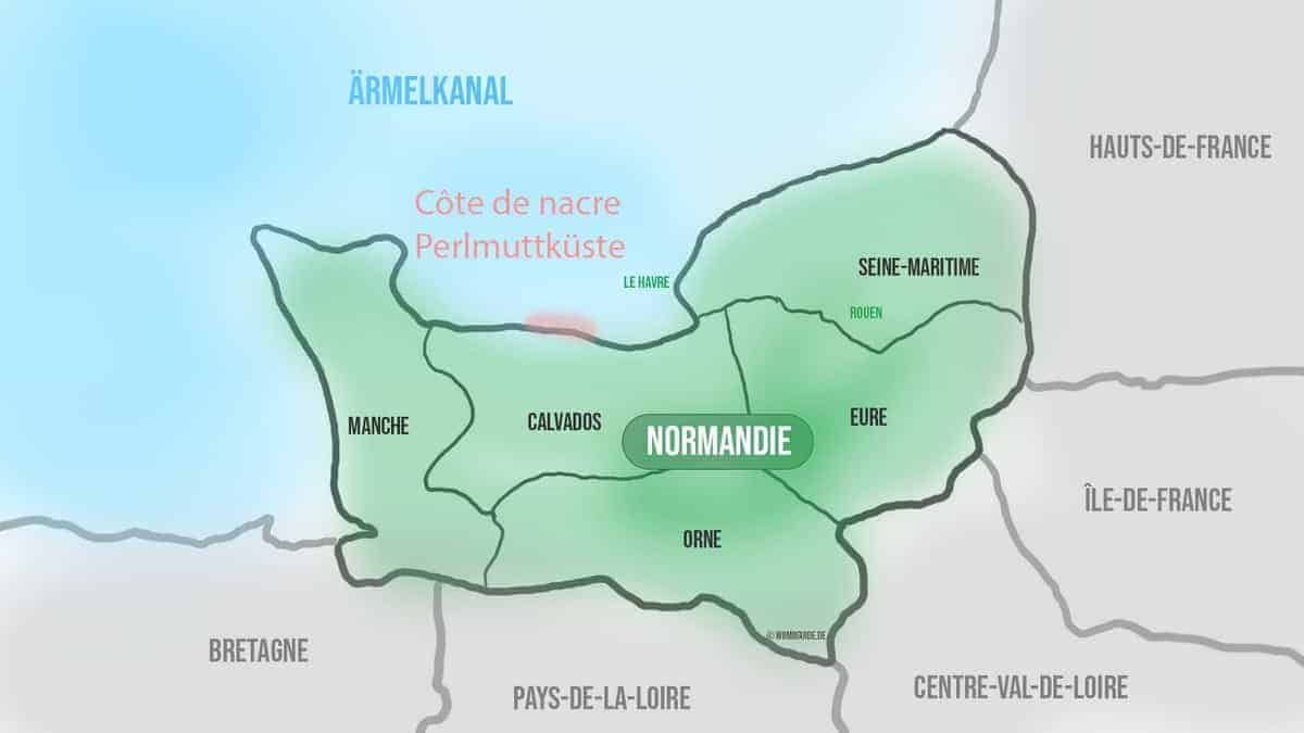 Die Perlmuttküste Der Normandie: Lage
