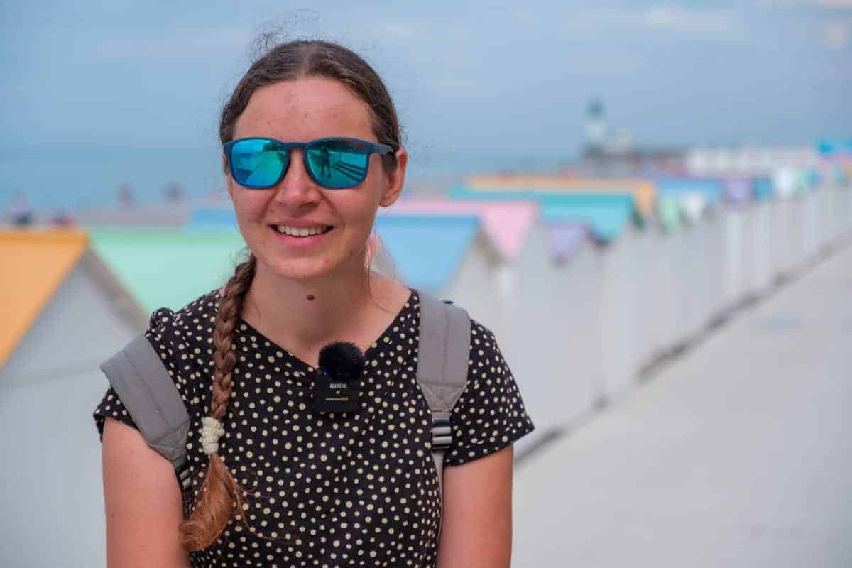 Olya Vor Den Strandkörben Von Le Tréport