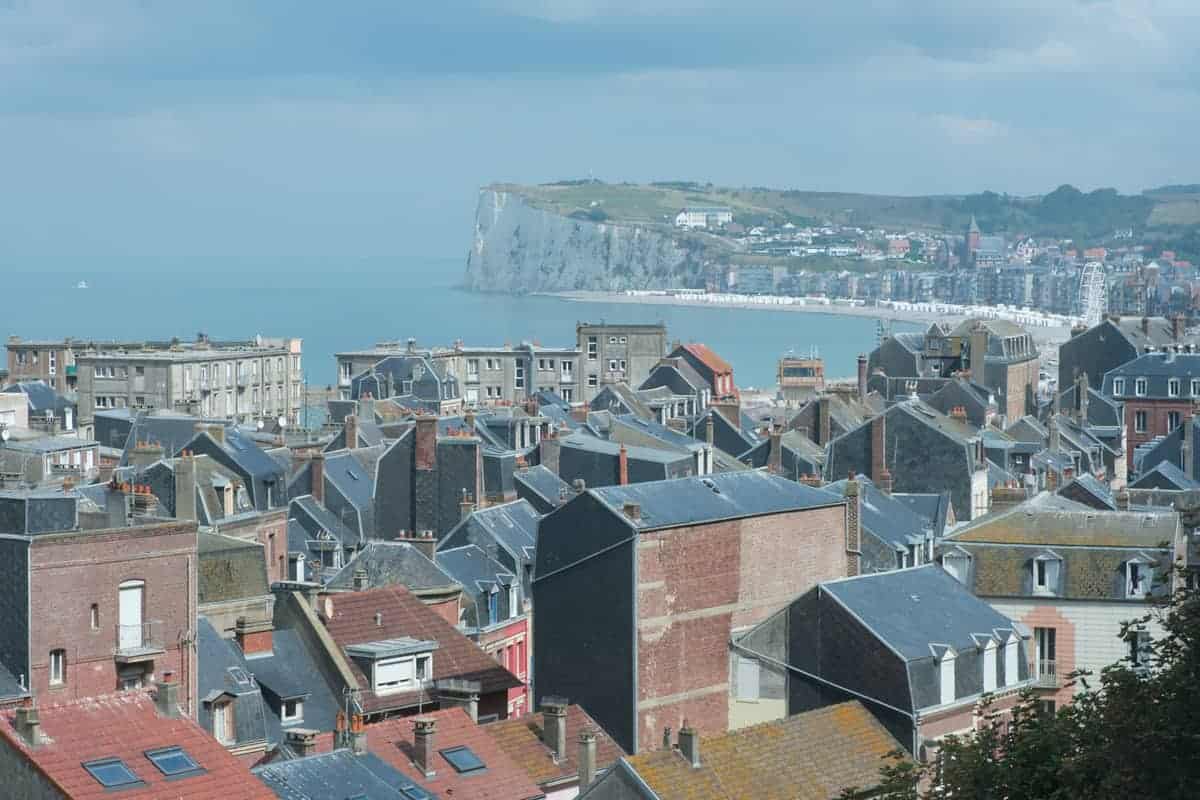 Blick Über Le Tréport Nach Mers-Les-Bains