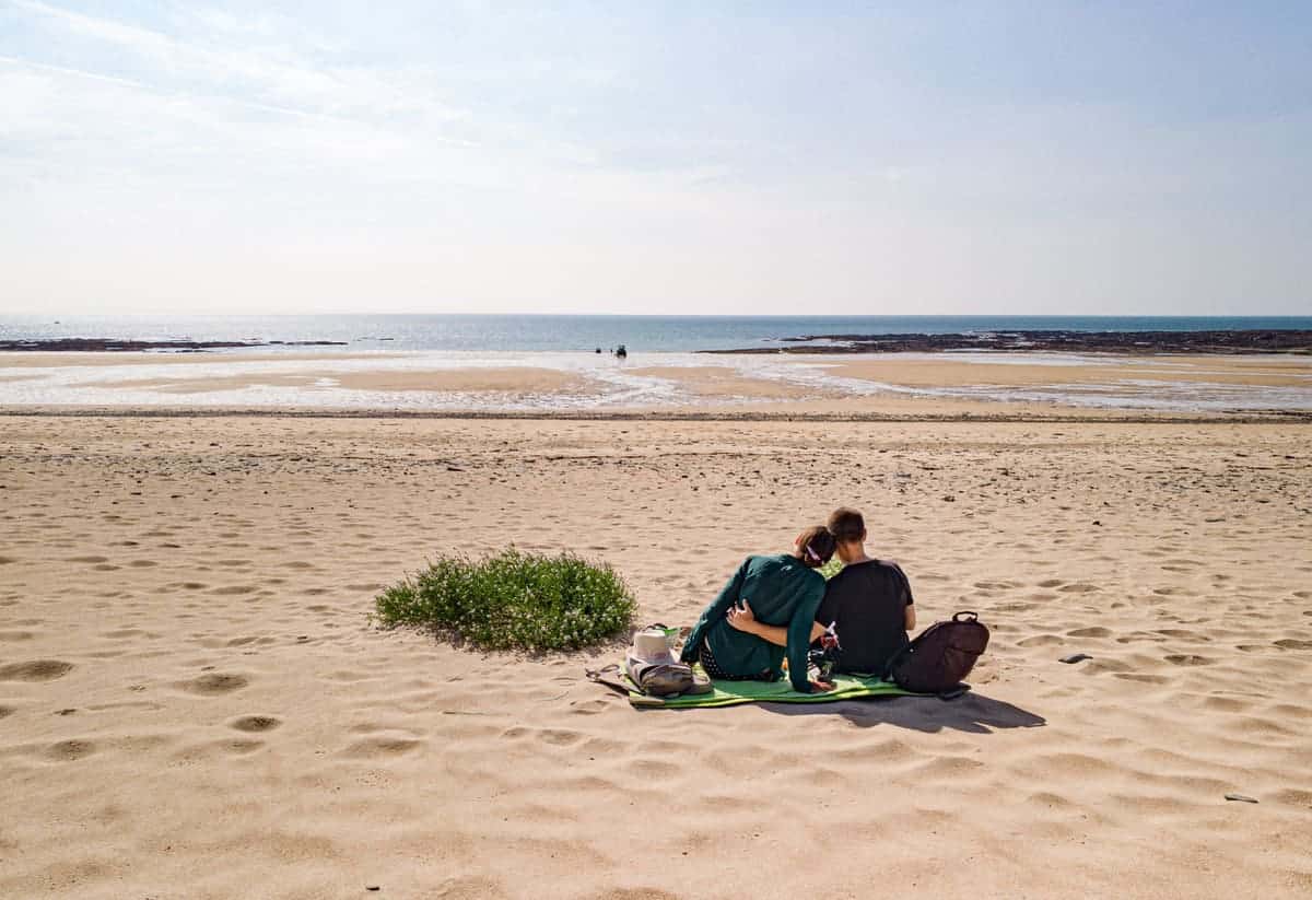 Wir Am Strand Von Siouville