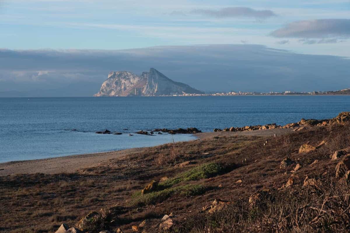 Blick von Andalusien nach Gibraltar