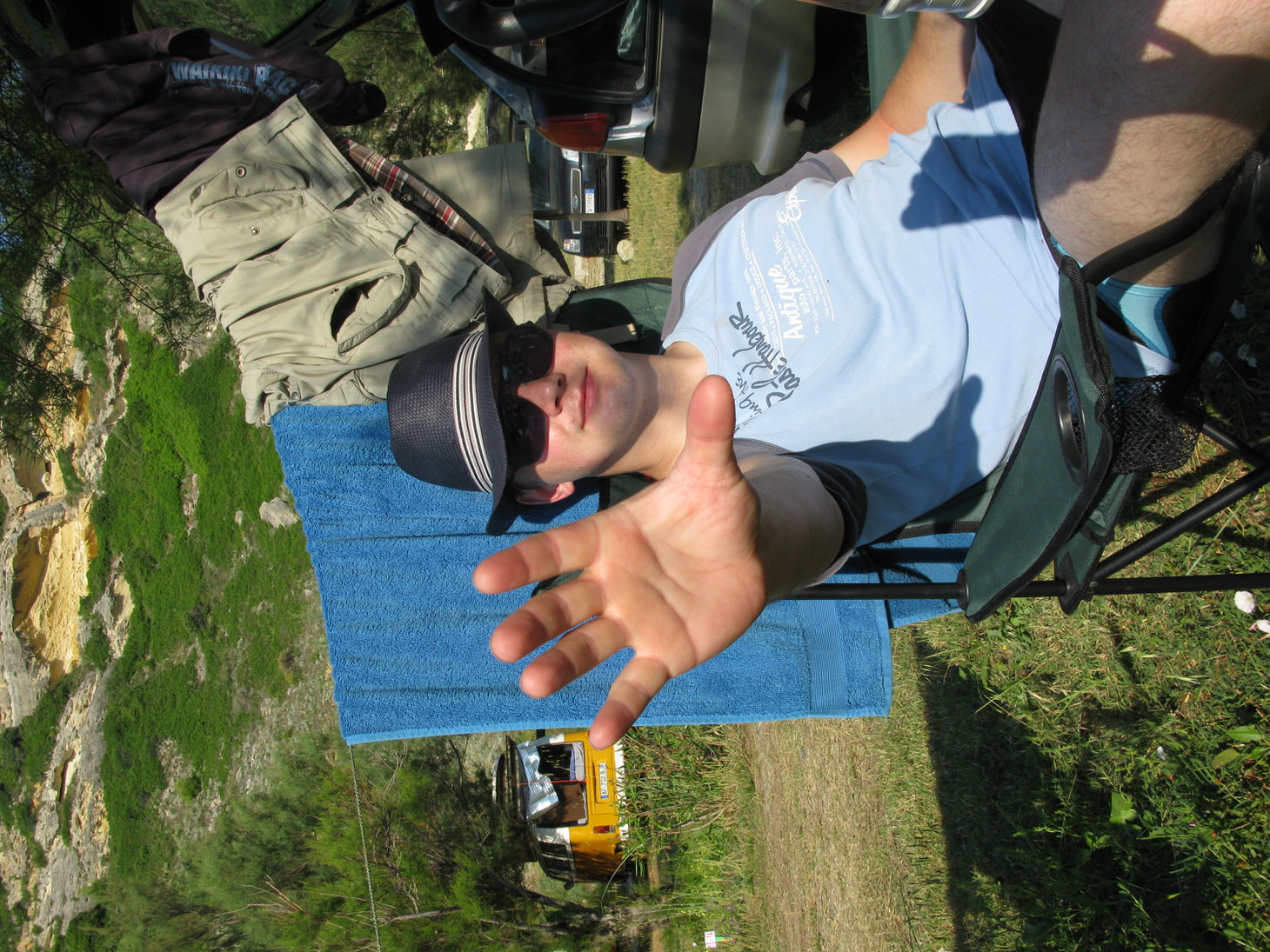 Wir Beim Zelt-Campen Auf Korsika