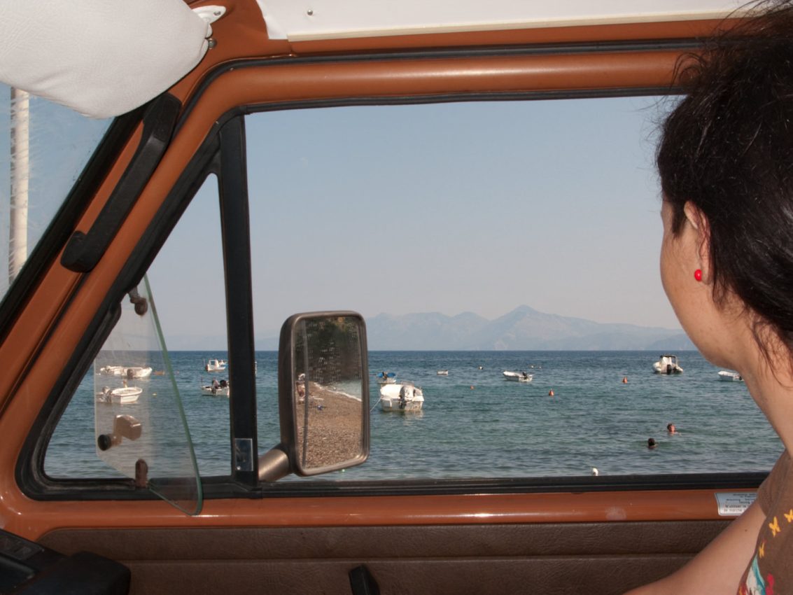 Blick Aus Dem Vw-Bus Aufs Meer