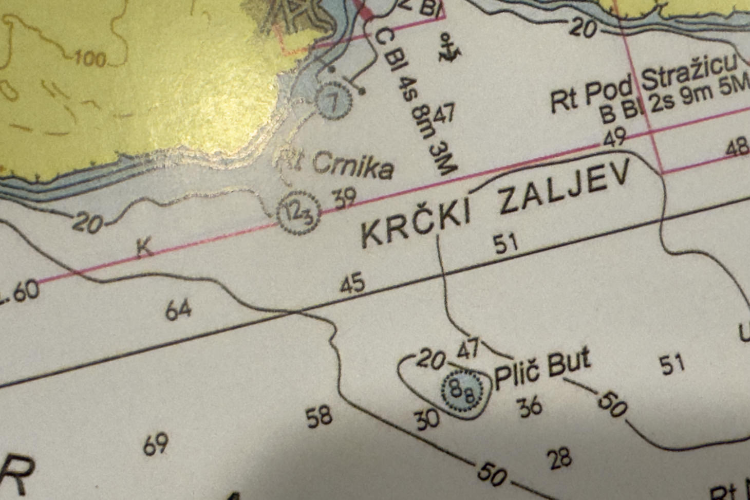 Seekarte Kroatien Bei Der Prüfung Zum Küstenpatent