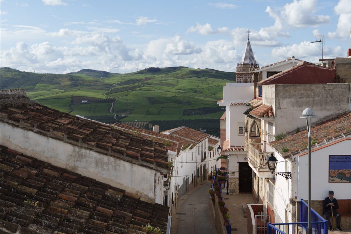 Ausblick Auf Grüne Hügel Aus Ardales