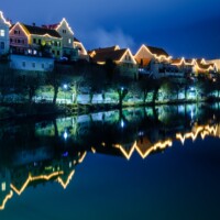 Frohnleiten mit Weihnachtsbeleuchtung Frohnleiten mit Weihnachtsbeleuchtung