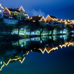 Frohnleiten Mit Weihnachtsbeleuchtung Frohnleiten Mit Weihnachtsbeleuchtung